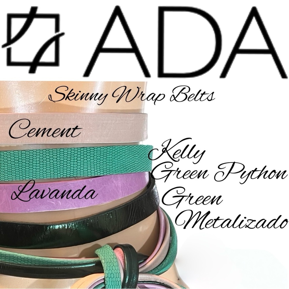 NWT $69–79 ADA Skinny Wrap Belts | Argentine Leather | Choose Color